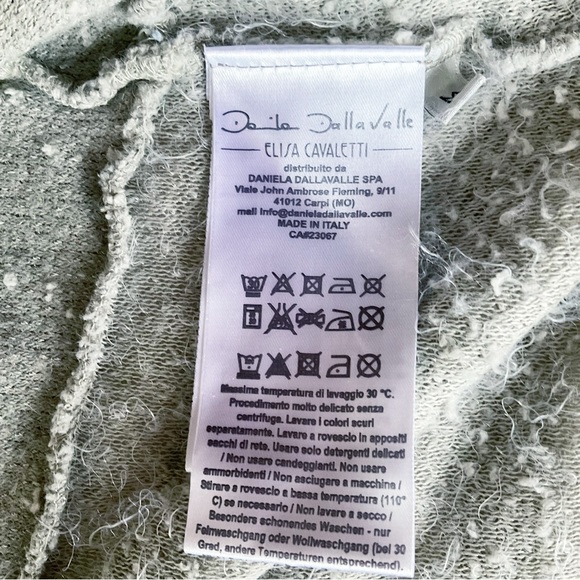 Elisa Cavaletti by Daniela Dallavalle Grey Open Front Bobble Cardigan Size M - Picture 9 of 11